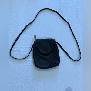 HOBO Black Crossbody Bag with Gold Accent